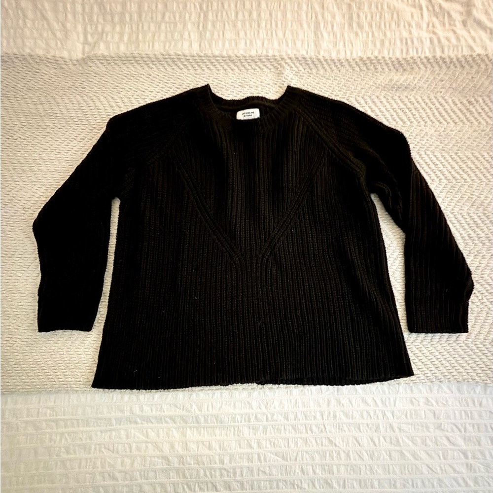Black knit sweater